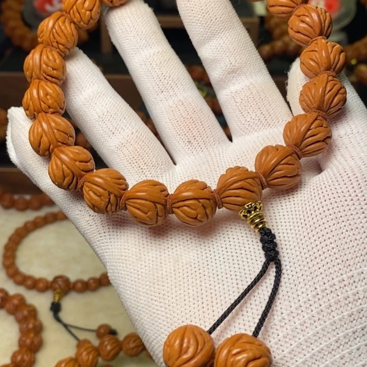 手串桃核这秦岭龙纹桃核