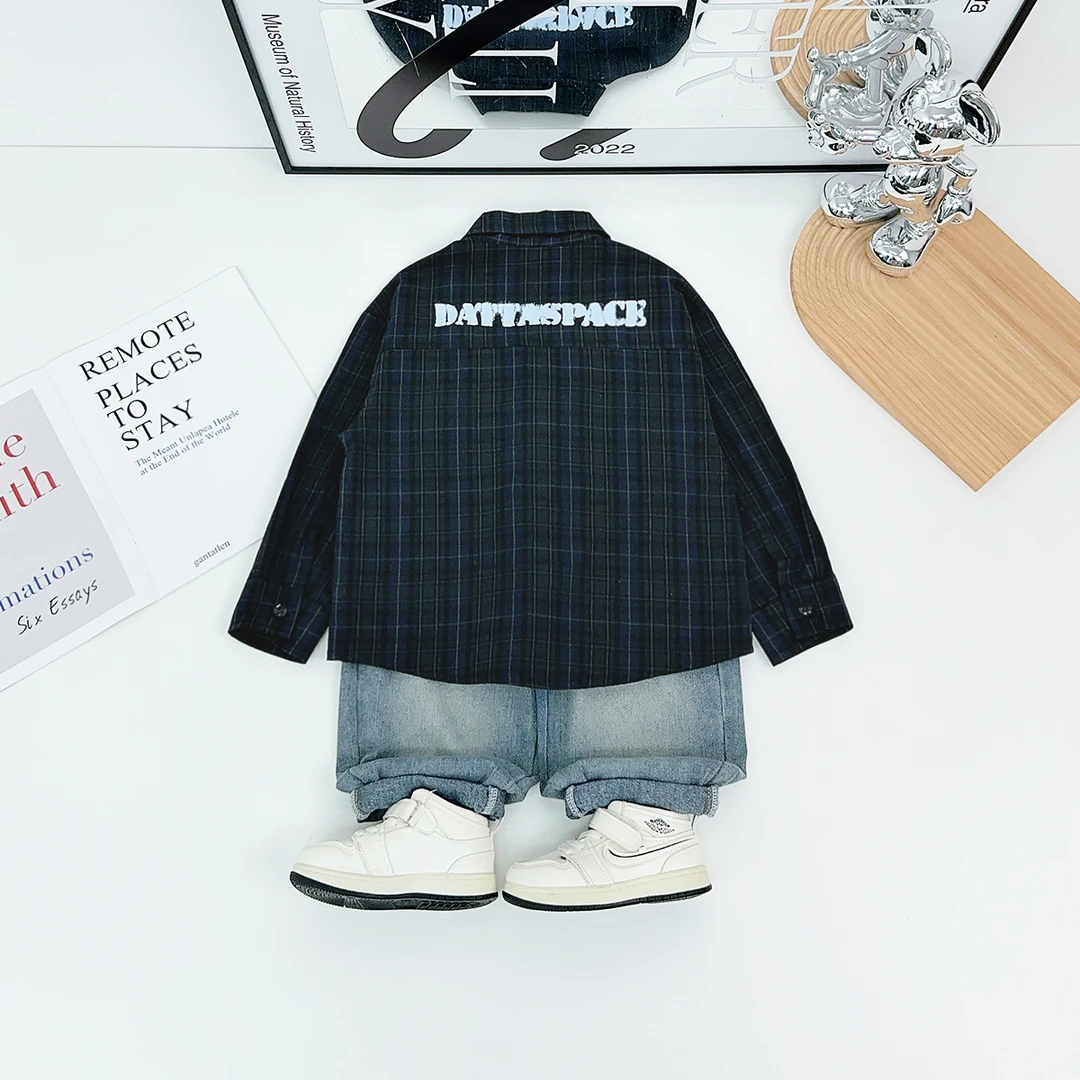 儿童衬衫长袖2025新款男童秋冬上衣洋气宝宝 WG28650悠悠童话童装