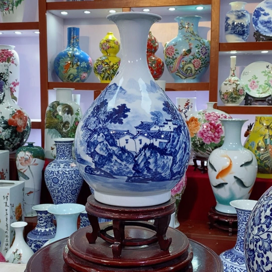 瓷片手工手绘青花玉壶春