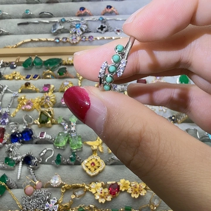 水晶戒指银S925镶嵌