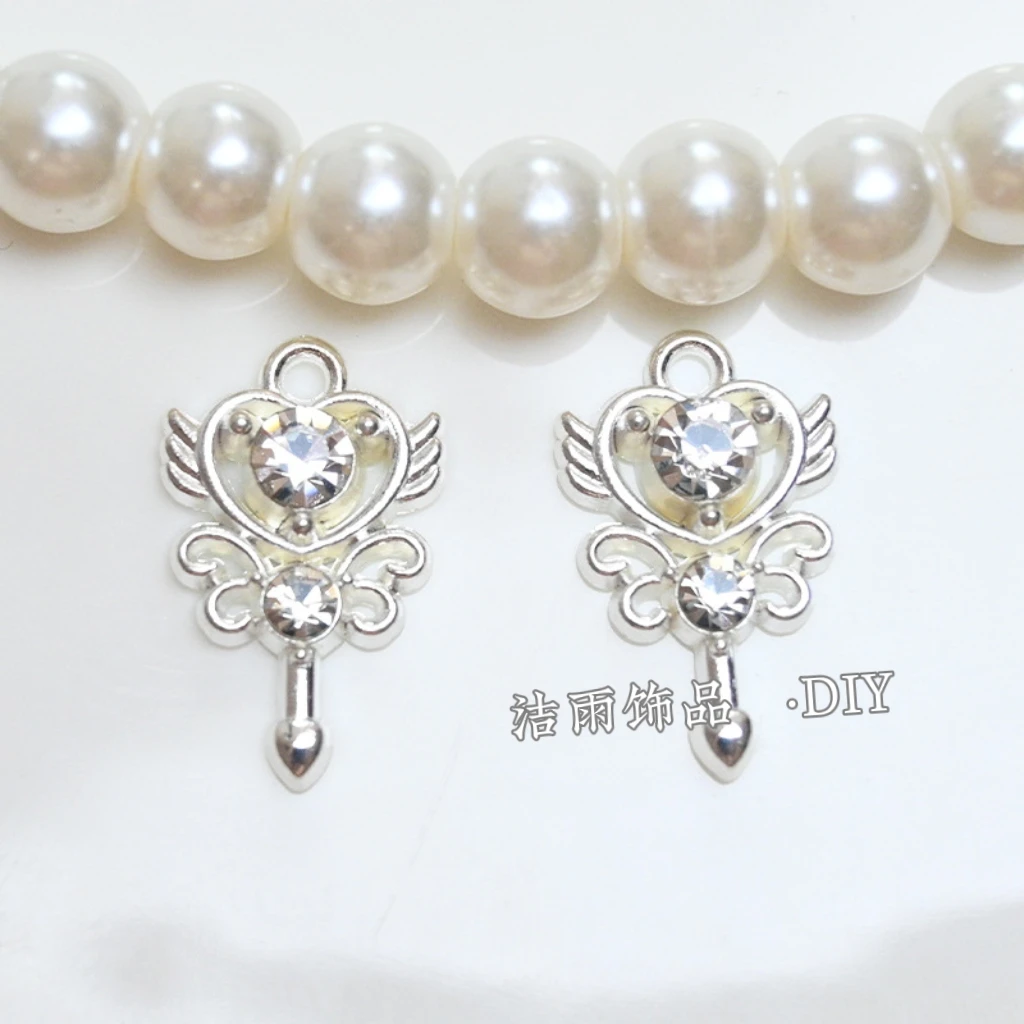 (洁雨饰品 DIY)  P764  “ 魔法仙女棒 ”  银白色甜酷女孩diy挂坠