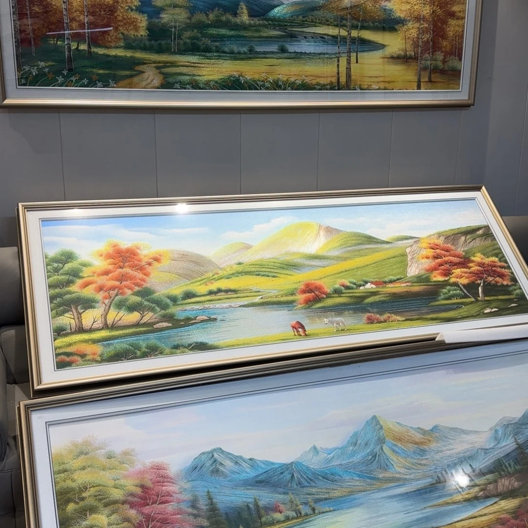 横款金色实木不安装