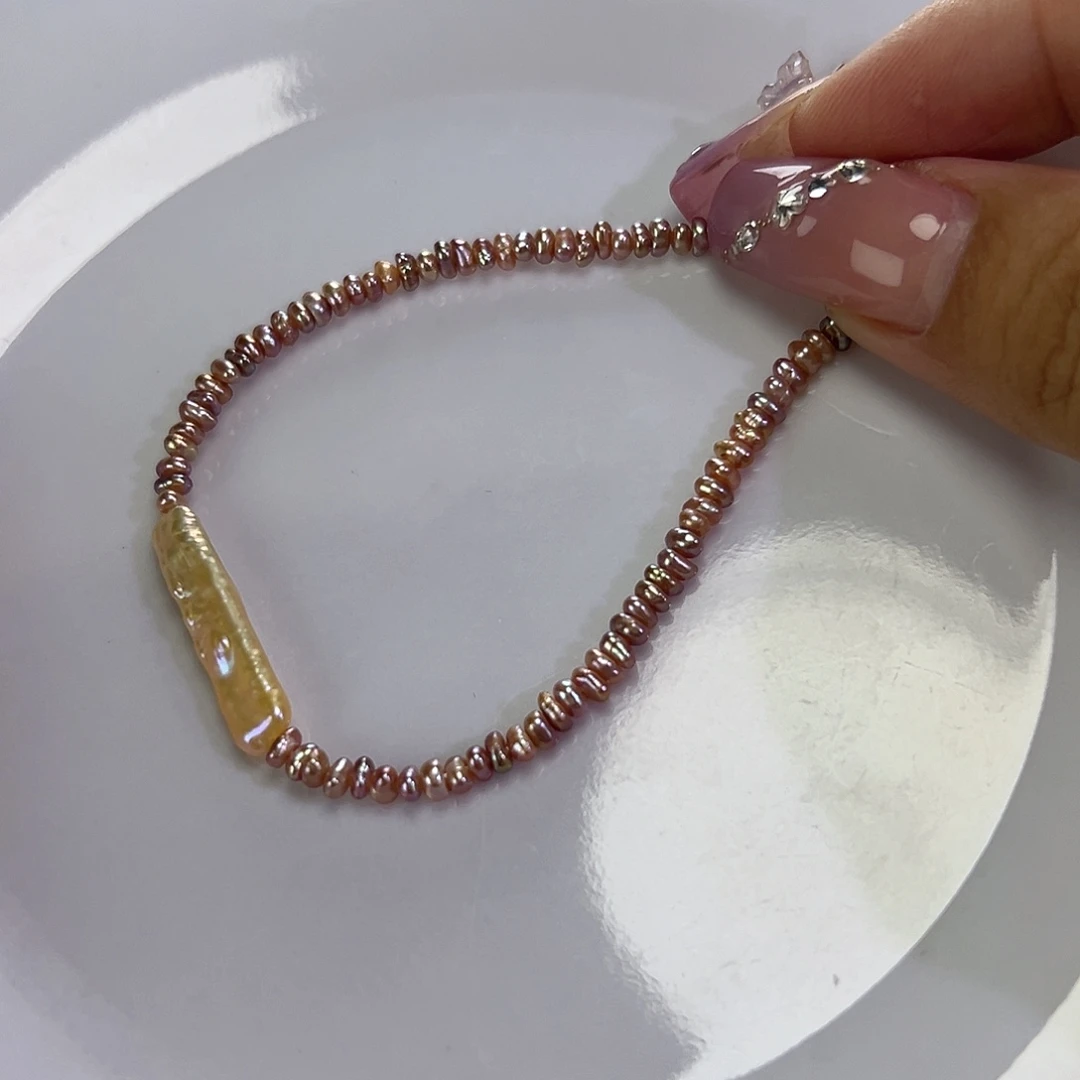 钛钢手绳淡水珍珠