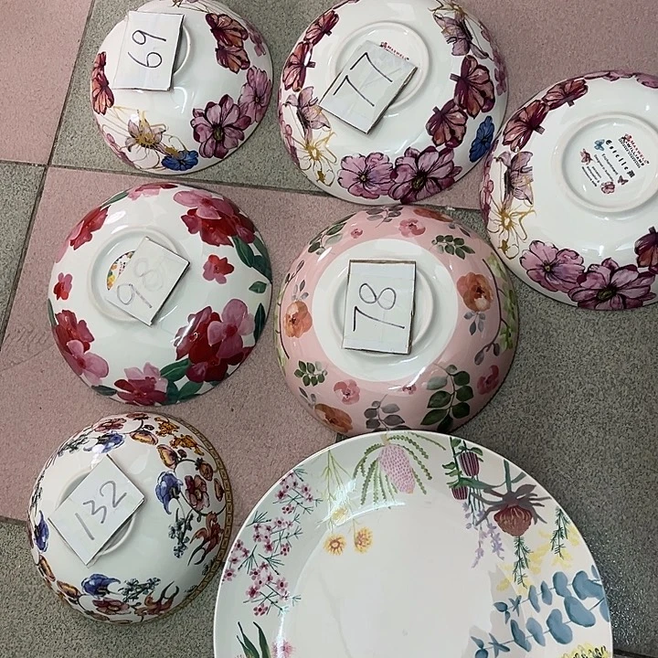 玻***0新骨瓷7件套餐具小狮子微瑕不退不换