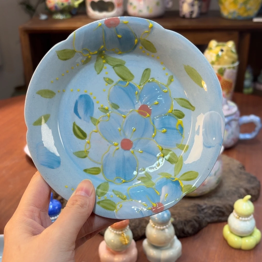 景德镇手绘高温釉下彩陶瓷茶具