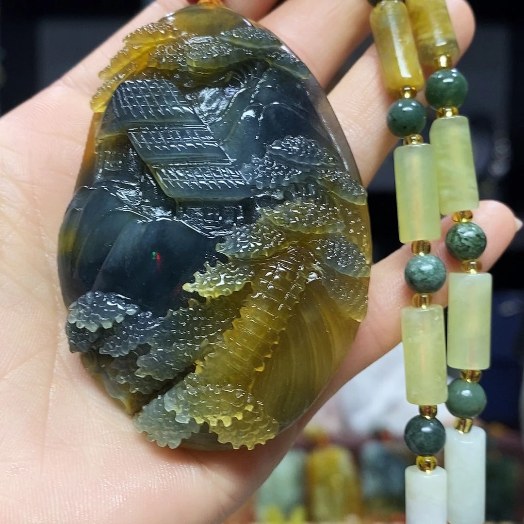 未镶嵌岫玉挂件吊坠
