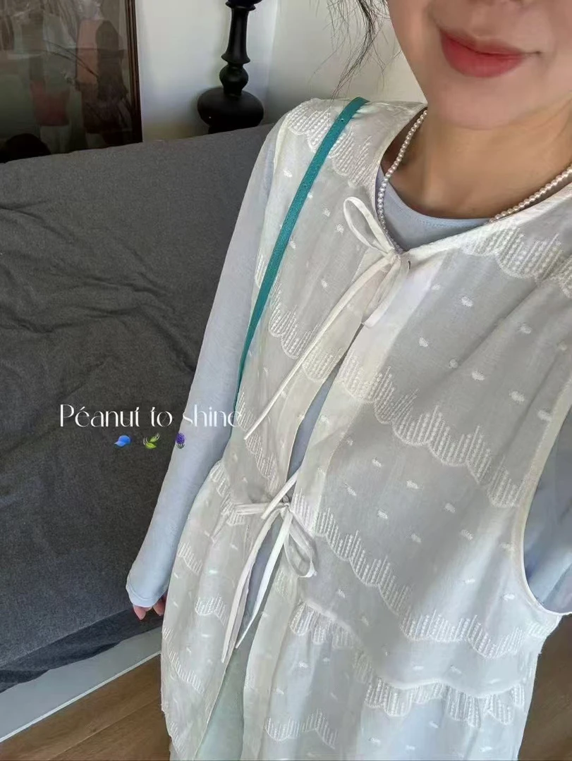 2527新款无袖系袋上衣