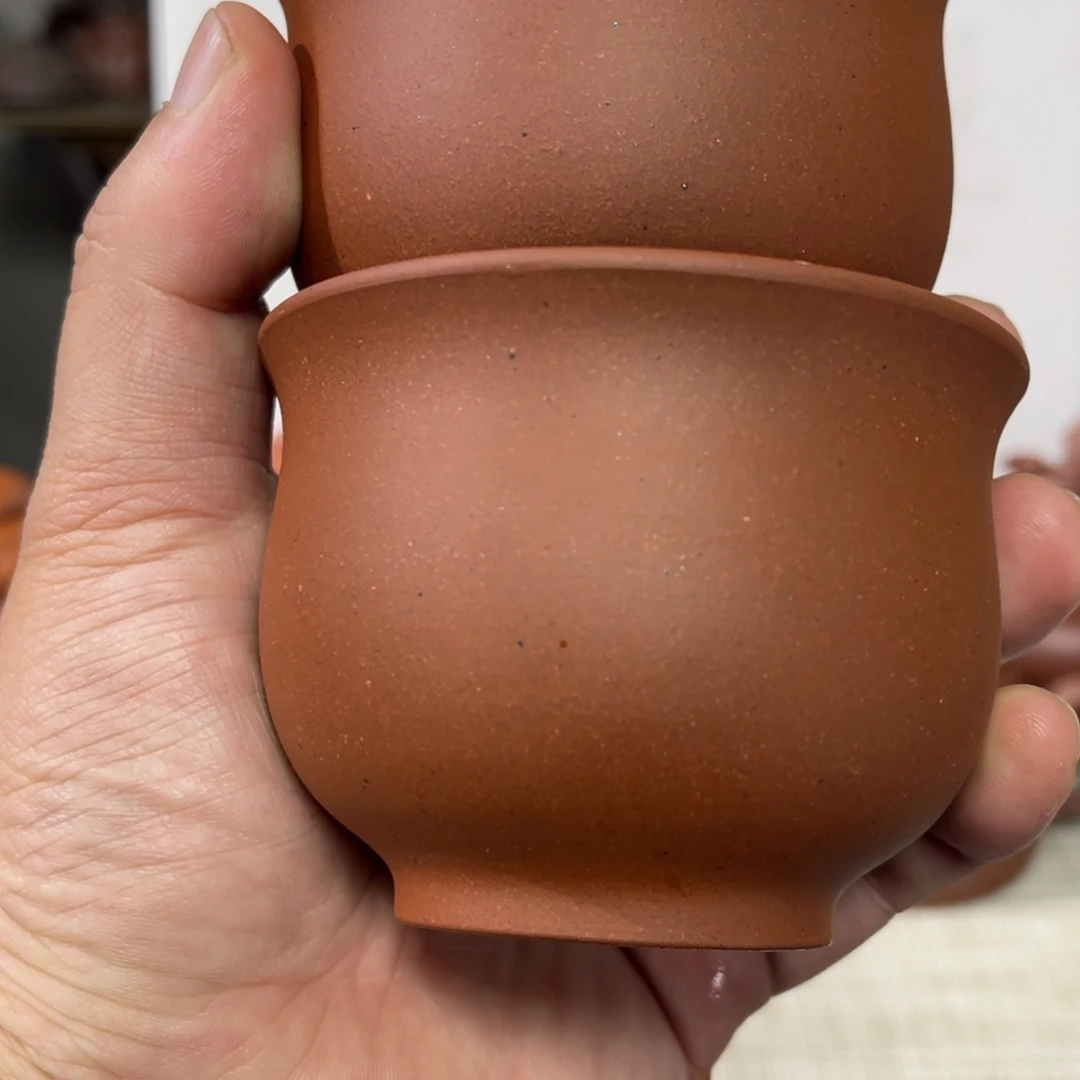 紫砂茶杯宜兴原矿紫砂精品手工