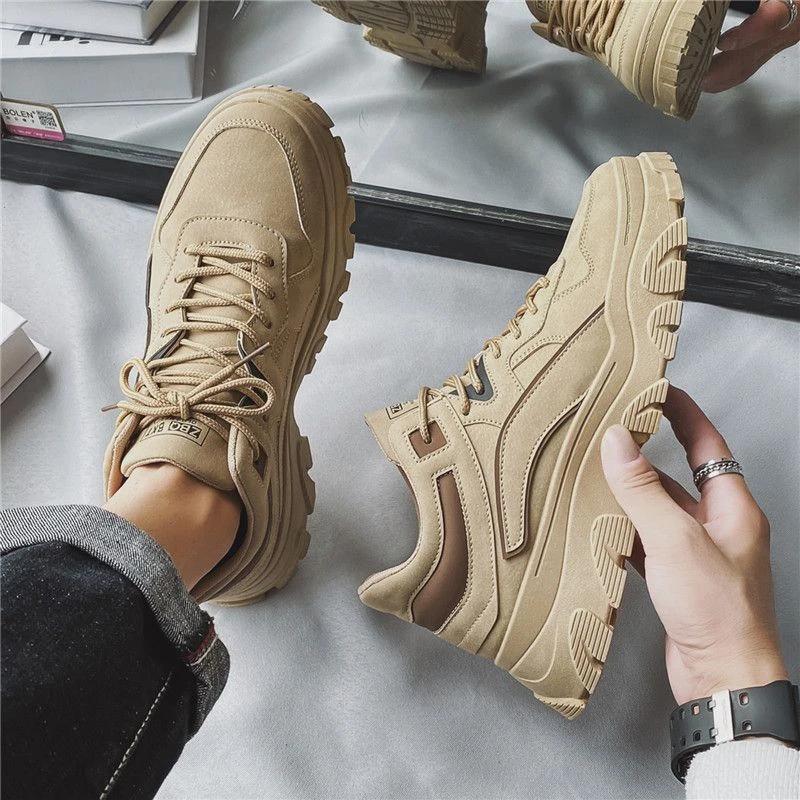 男鞋2025新款夏季劳保工地工作防水防滑耐磨运动休闲工装马丁潮鞋