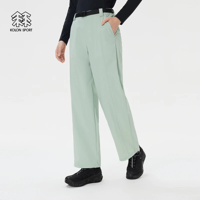 KOLON SPORT可隆户外休闲裤防泼水耐磨CORDURA女士阔腿工装裤