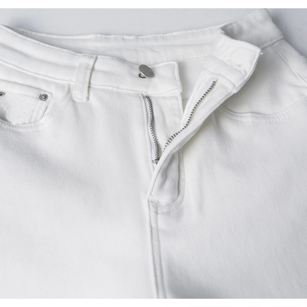 加绒加厚复古高腰直筒时尚水洗牛仔长裤阔腿牛仔（送腰带）61038