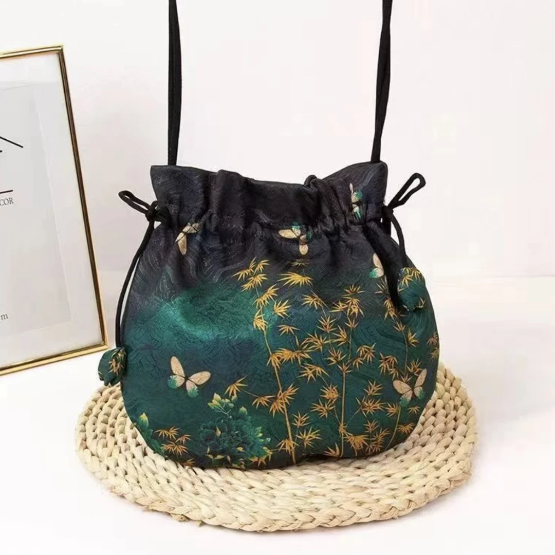 【元气包】新中式龙鳞纹23*25调节斜挎包实用小巧国风百搭