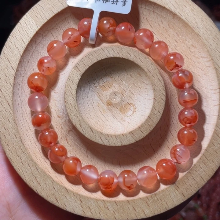 南红玛瑙未镶嵌7咪橘底飘花624