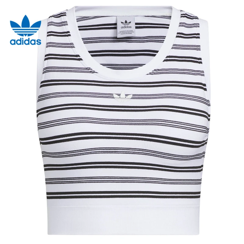 adidas Originals阿迪三叶草女子STRIPED TANK休闲背心KE3722