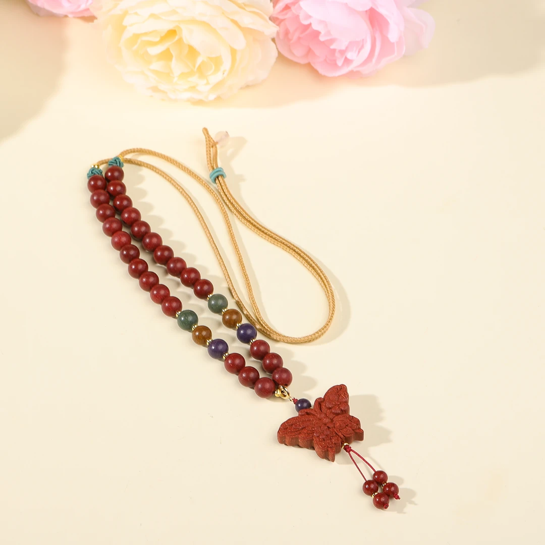 御颜玫瑰小蝴蝶8mm锁骨链hx0084zt5336