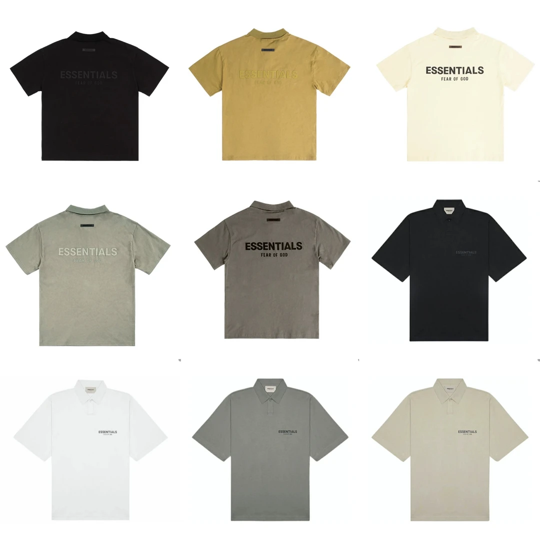 【ESS断码特清】POLO衫FOG短袖美式纯棉字母休闲宽松情侣夏季百搭