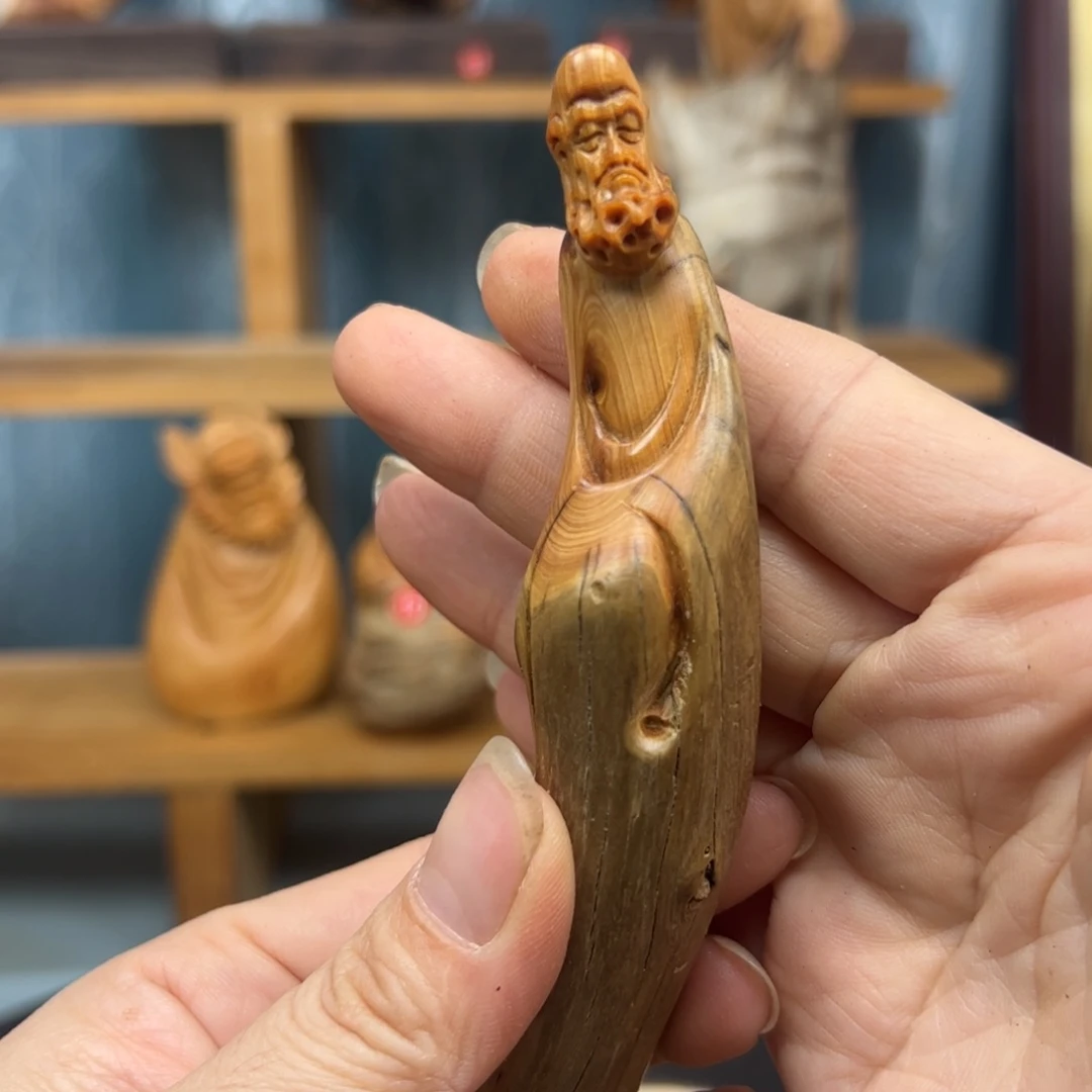 木崖柏木摆件手把件