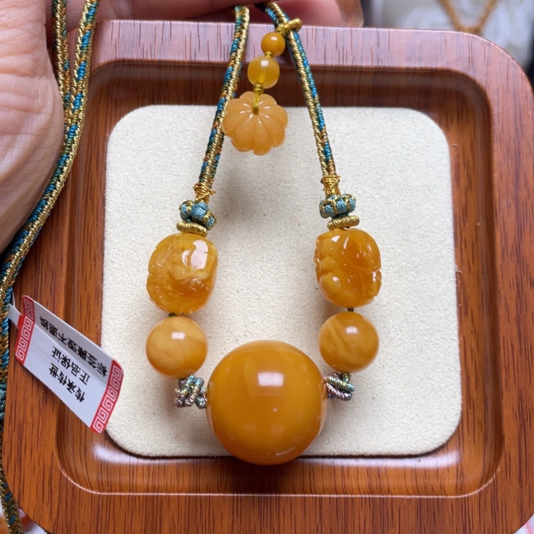 蜜蜡未镶嵌颈饰项链