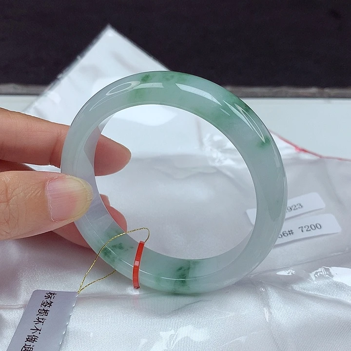 翡翠未镶嵌手镯57圈4923