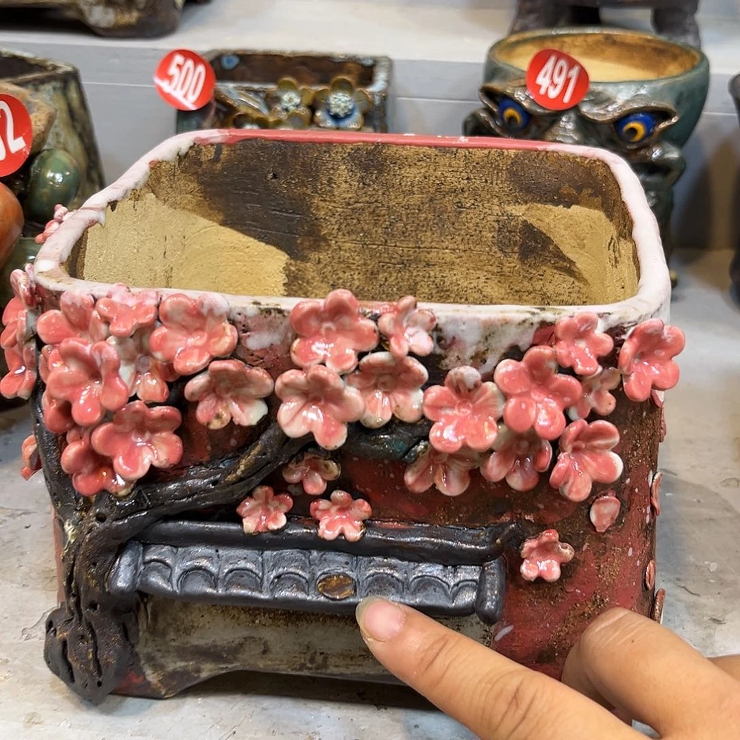 煜***妈微瑕40 号陶然花器手工花盆