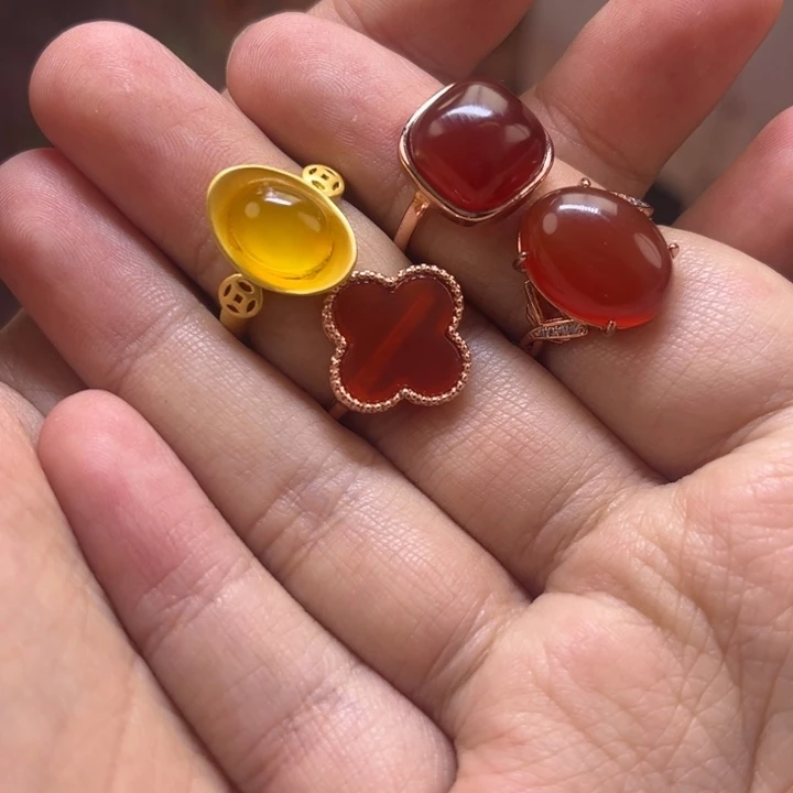 玛瑙/玉髓合金戒指