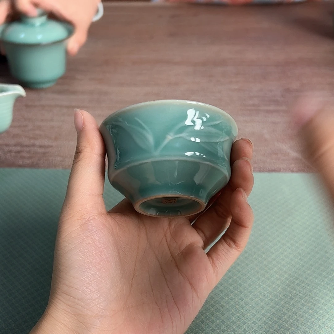 龙泉云间青瓷小米茶器
