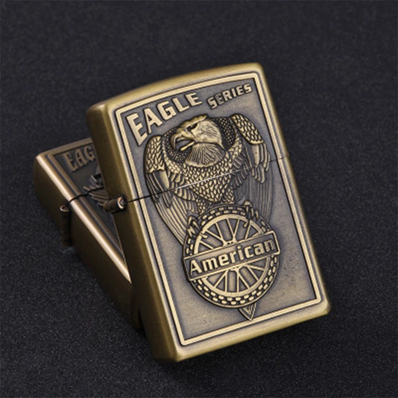 JT6017 建泰煤油打火机批发金属便携砂轮明火防风点烟器直销