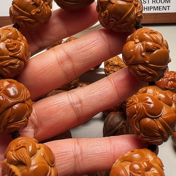 蜡***子橄榄核手串/手链八方来财