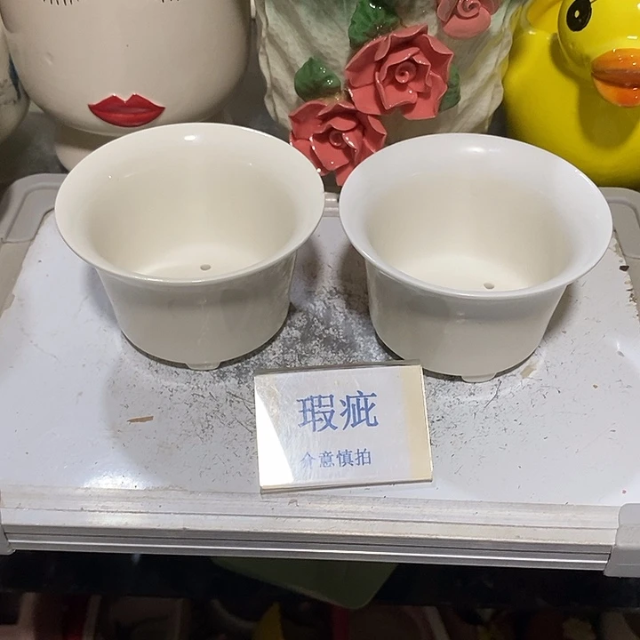 段泥花盆多肉植物盆瑕疵有孔