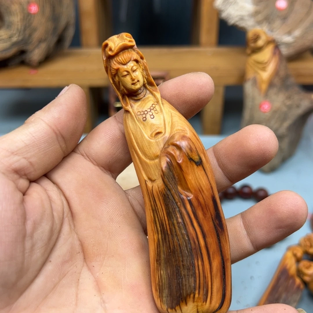 川***木崖柏木摆件手把件