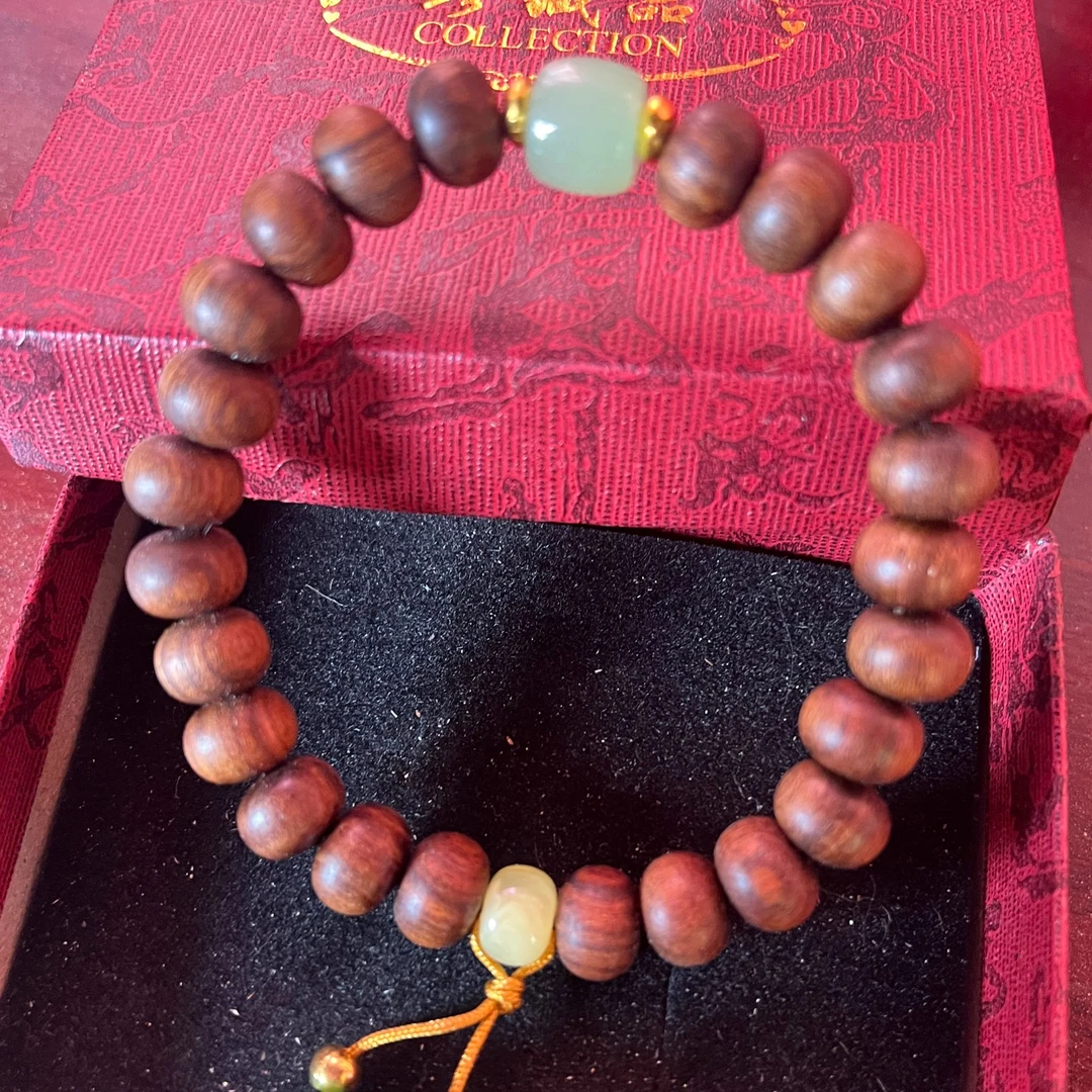 非金属木质手链 禹门寺-手串已由师父转过圈圈的手工精美