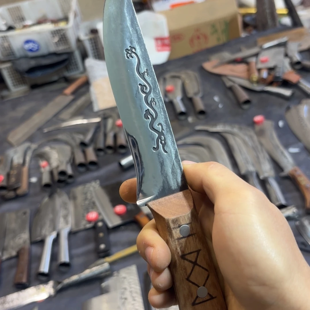 高碳锰钢云南阿老表手工锻打刀