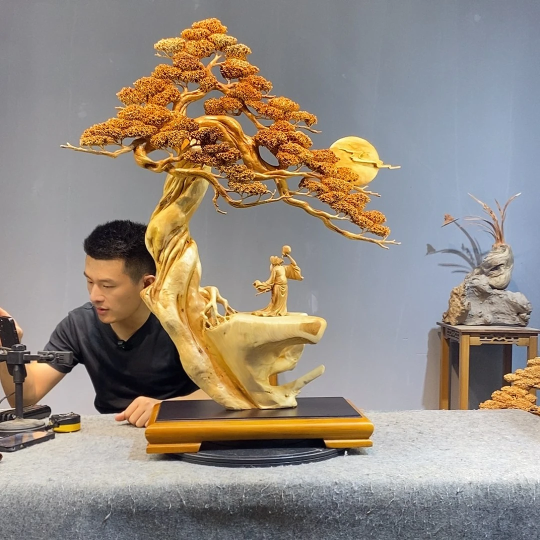 湖***司柏木木雕工艺品摆件