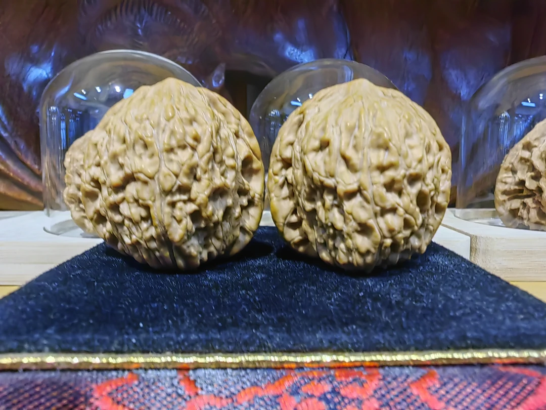 文玩核桃狮子头四座楼南将石麒麟纹官帽苹果园手把件把玩盘玩