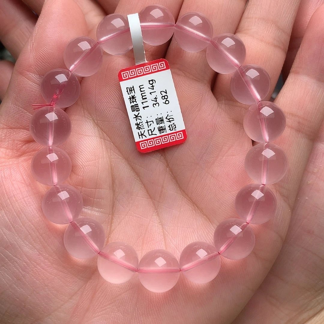未镶嵌手串水晶粉水晶11