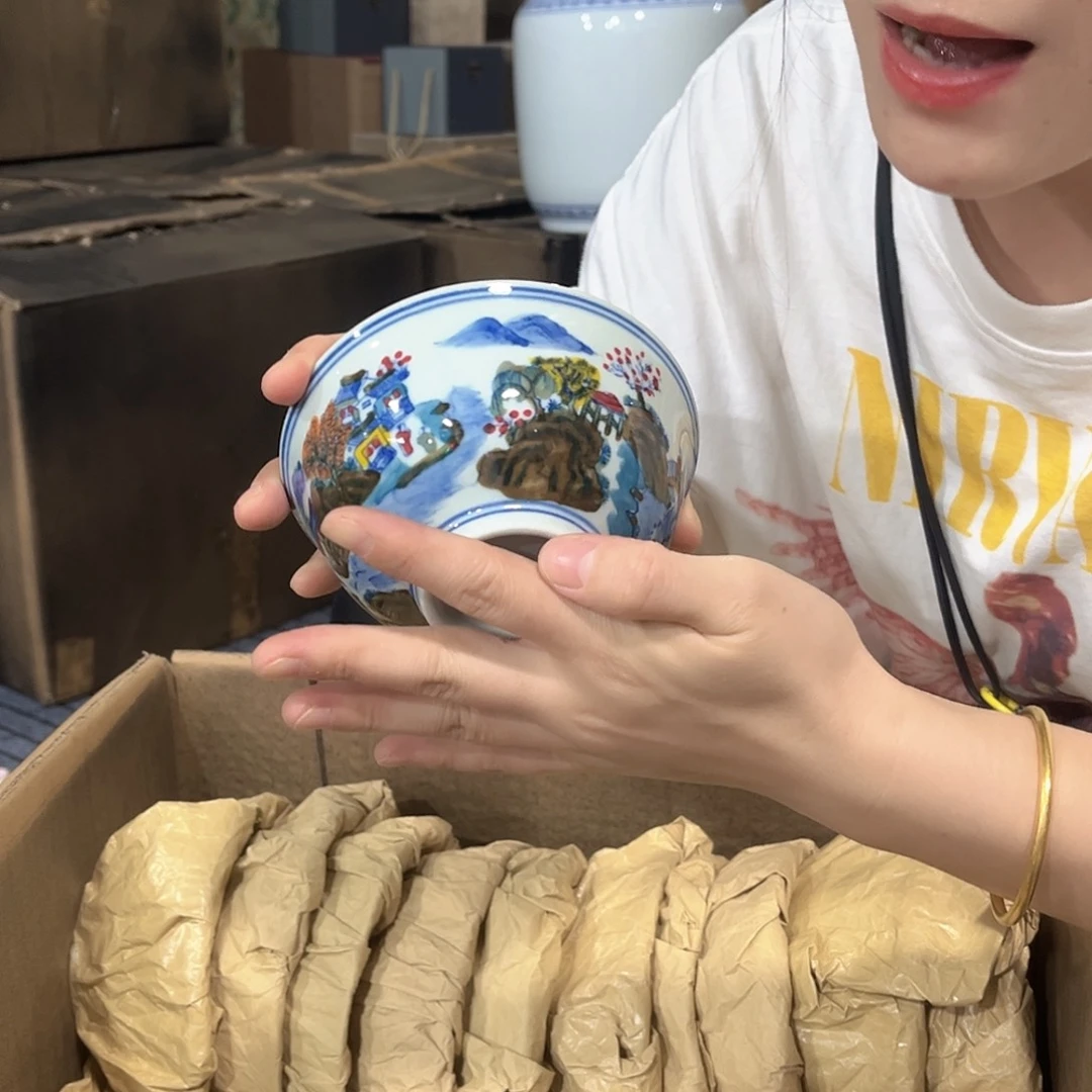 摆件////景德镇陶瓷器。绿。