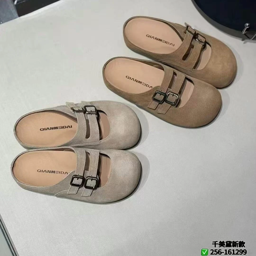老敏哥 2025夏季新款爆款复古软底勃肯鞋女平底单鞋 W256-161