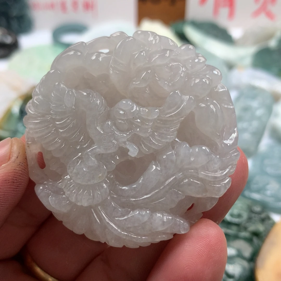 翡翠未镶嵌颈饰保真天然a货翡翠