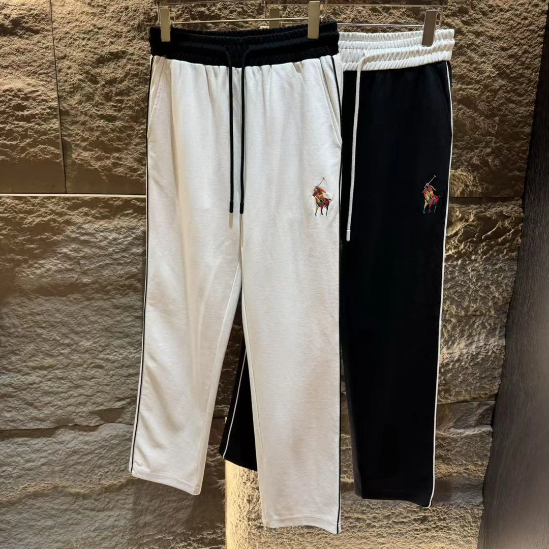 FOREPAS.2025新款黑白拼色七彩logo休闲长裤男女同款.016（双）专属