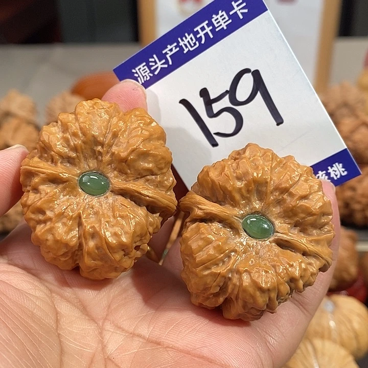 文玩核桃把件39镶嵌肌肉蛙159号
