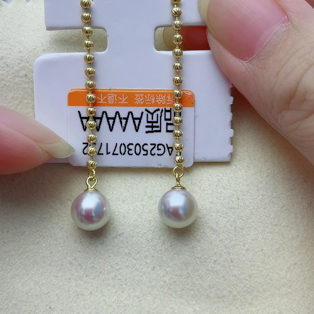 海水珍珠耳饰银S925镶嵌w59