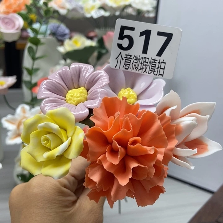 陶瓷手工制作陶瓷花