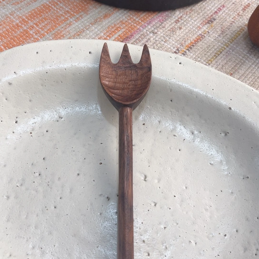 陶纯手工甜品叉子