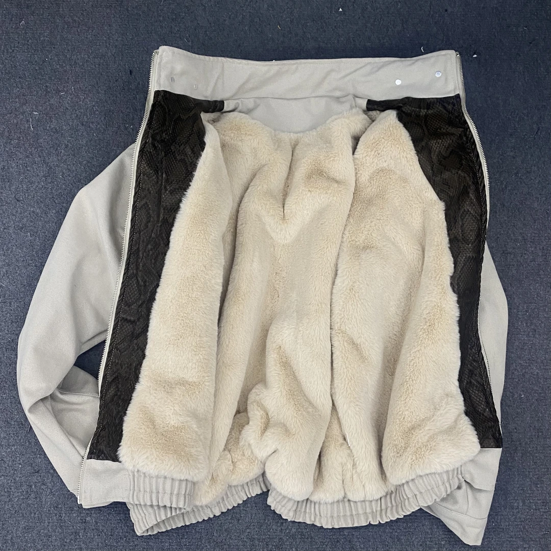 蛇年限定座山雕棉服外套男冬季美式复古短款加绒加厚帆布重工夹克