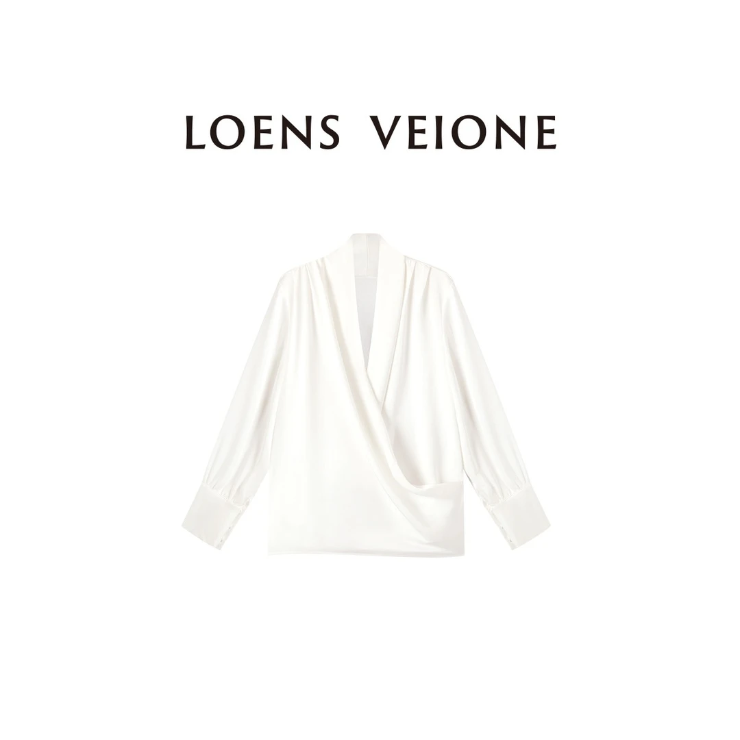 LOENS VEIONE/罗拉  “格西塔”法式荡领衬衫24CVCA0233N