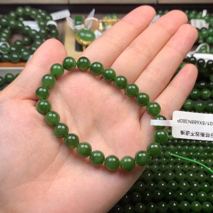 【闪购商品】手串未镶嵌和田玉（碧玉）常****店8m
