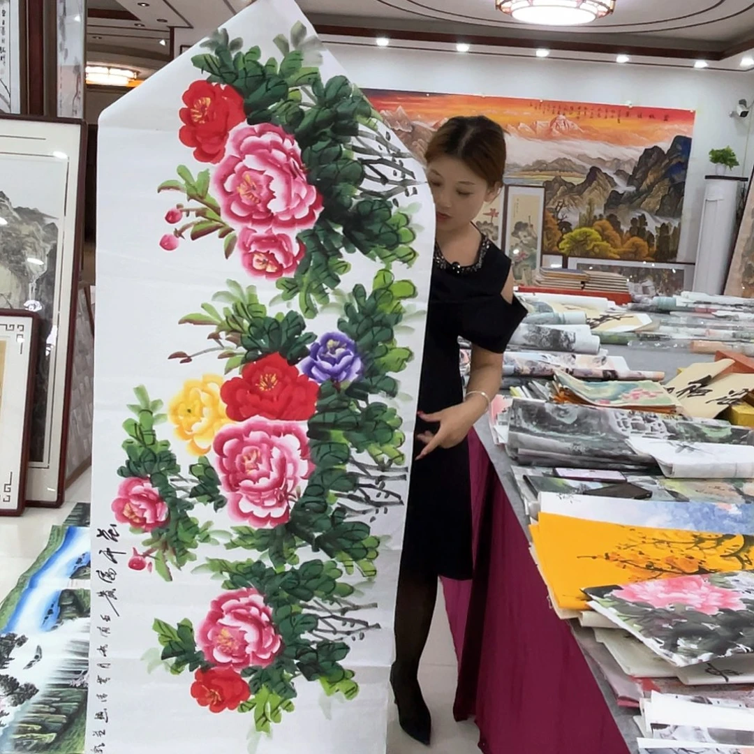 国画纯手绘花鸟山水
