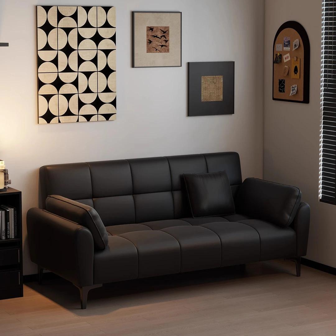 网红款沙发小户型客厅新款公寓专用卧室出租房可折叠沙发床猫爪皮