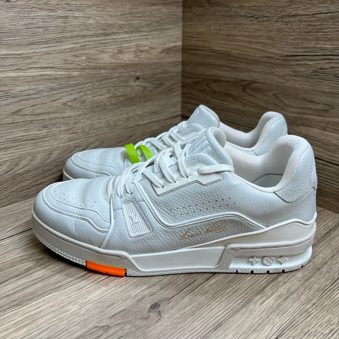 99新 LouisVuitton/路易威登 Trainer 初代灰橙板鞋 41码