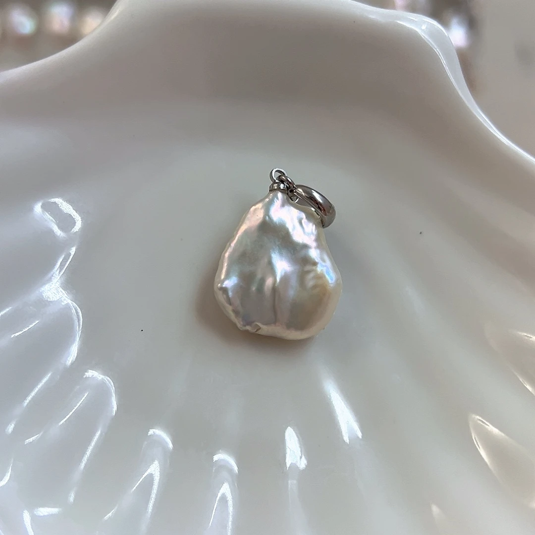 银S925镶嵌淡水珍珠颈饰